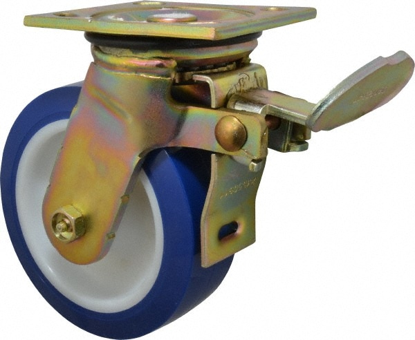 E.R. Wagner 1F8836G25007D90 Swivel Top Plate Caster: Polyurethane, 6" Wheel Dia, 2" Wheel Width, 900 lb Capacity, 7-1/2" OAH Image