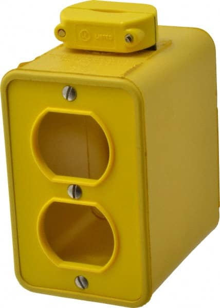 Woodhead Electrical 3000 Electrical Portable Outlet Box: Rubber, Rectangle, 1 Gang 