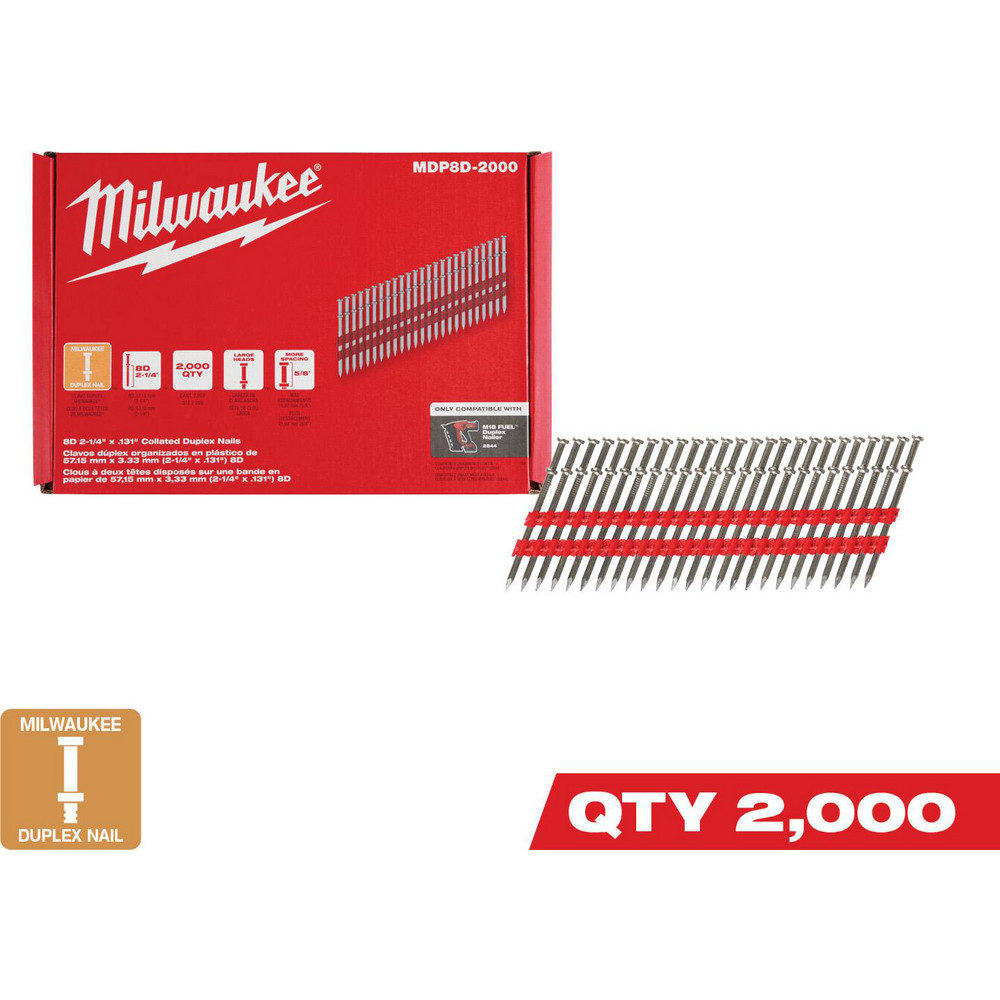 Nails: Penny Size: 8D; Overall Length: 2.88 in