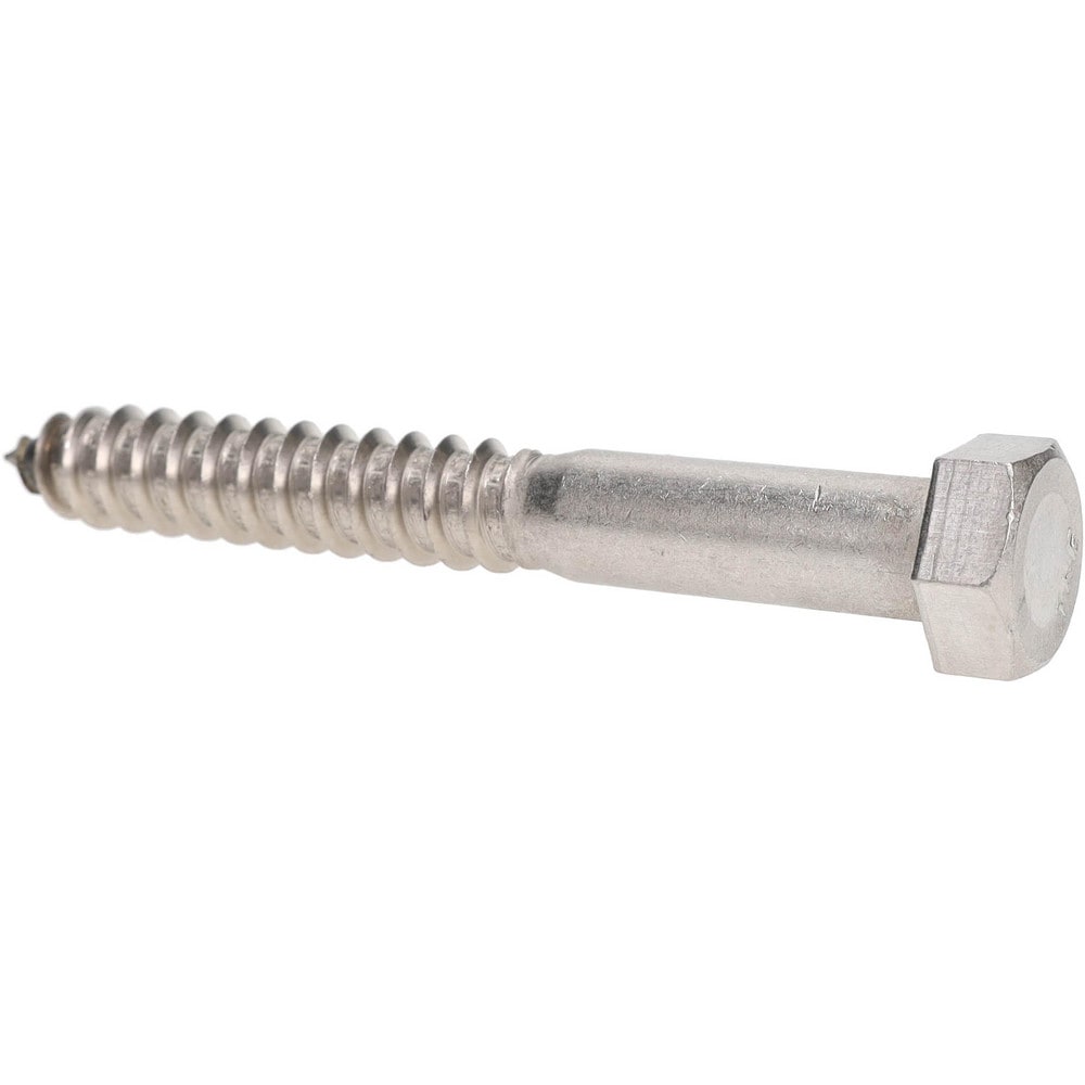 5/8" Screw, 5" Length Under Head, Stainless Steel, Hex Head Lag Screw