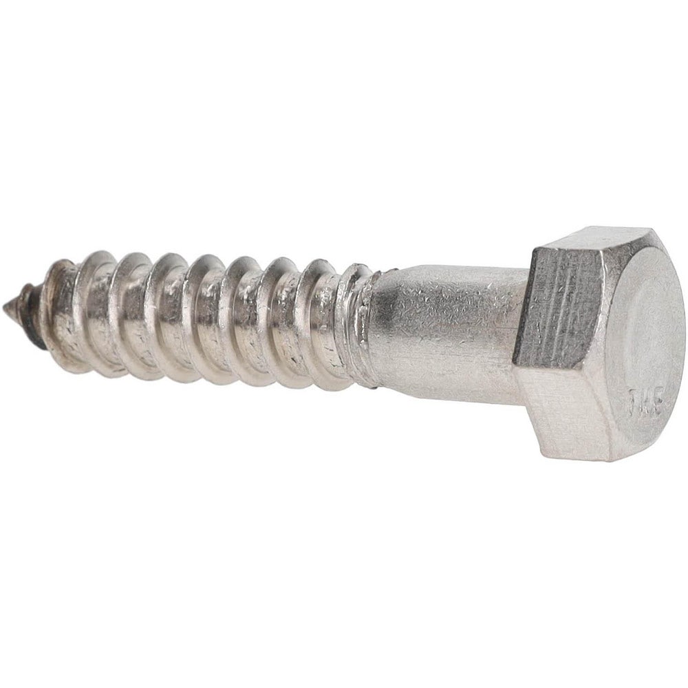 5/8" Screw, 3" Length Under Head, Stainless Steel, Hex Head Lag Screw