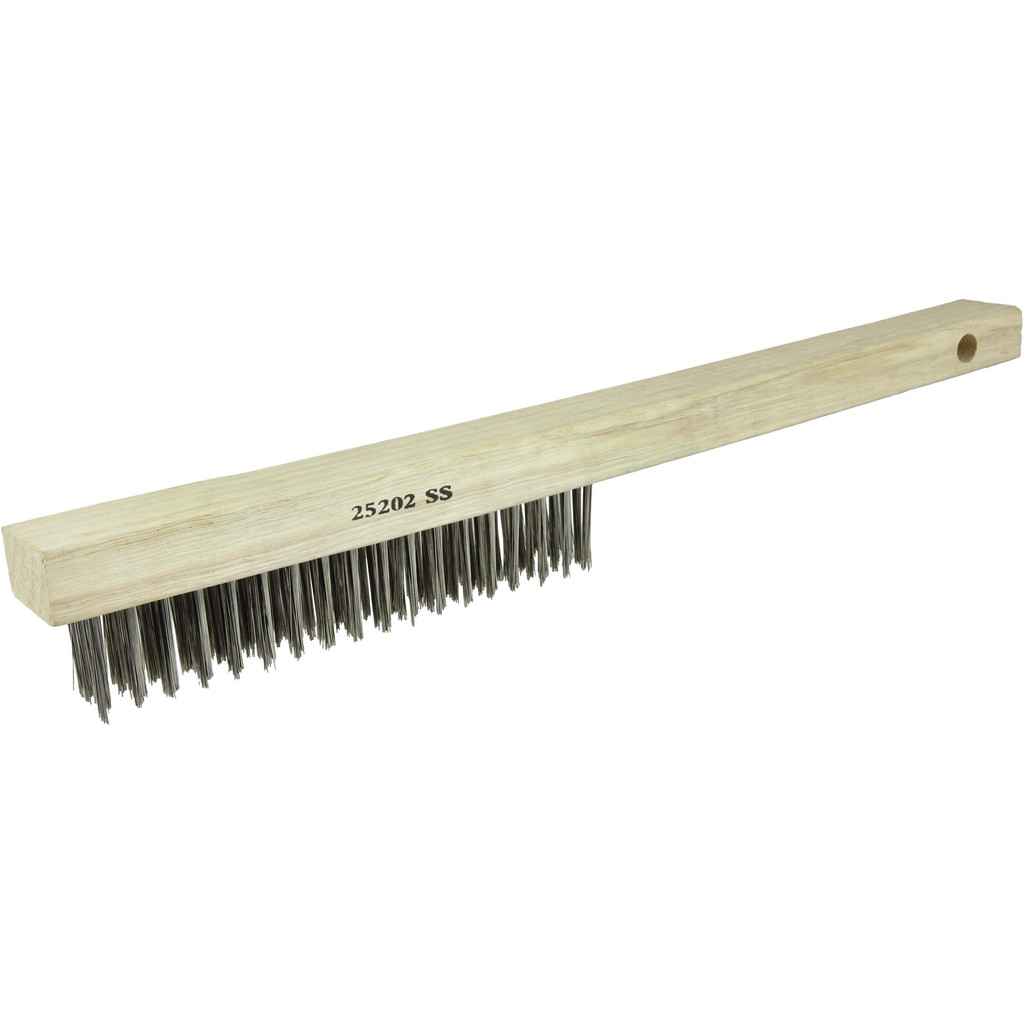 Weiler - Scratch Brush: 4 Row, 18 Column, Stainless Steel | MSC Direct
