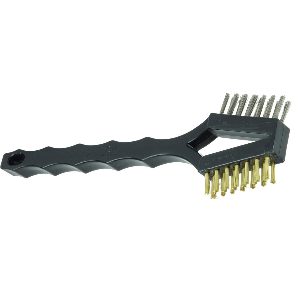 Weiler - Scratch Brush: 3 Row, 7 Column, Brass & Stainless Steel | MSC ...