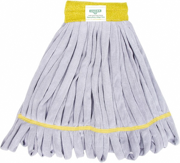 Wet Mop Loop: Clamp Jaw, Large, Gray Mop, Microfiber