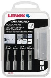 Lenox 12158DGDS4A General Purpose Hole Saw Kit: 4 Pc, 3/16 to 3/8" Dia Image