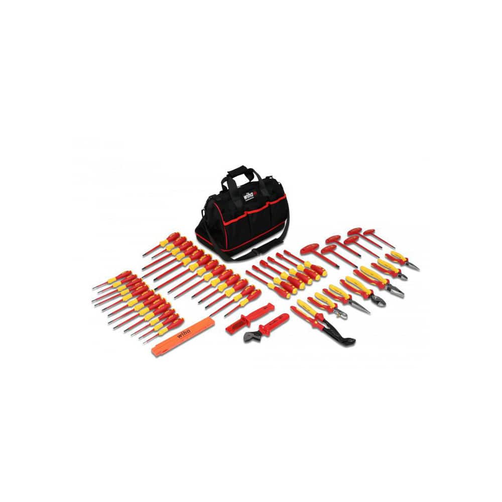 Wiha 32874 Combination Hand Tool Set: 50 Pc, Insulated Tool Set 