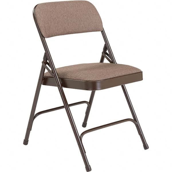 Folding Chairs; Pad Type: Folding Chair w/Fabric Padded Seat ; Material: Steel; Fabric ; Color: Russet Walnut ; Width (Inch): 18-3/4 ; Depth (Inch): 20-1/4 ; Height (Inch): 29-1/2