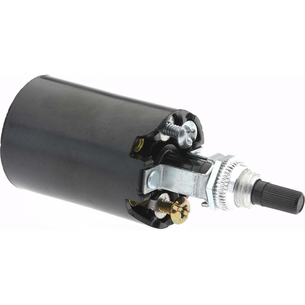 250 VAC, 660 Watt, Medium Base, Integral Turn Knob Lamp Holder - 1.27 Inch Wide x 3.13 Inch High, Incandescent, Screw Mounted