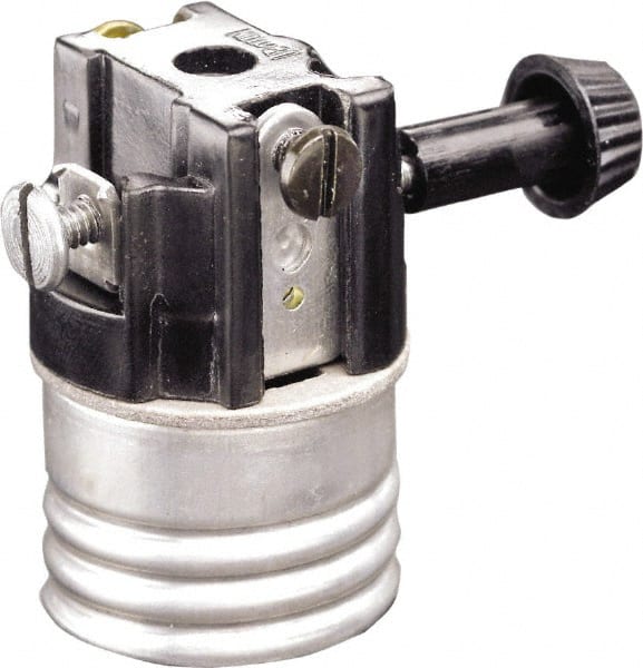 3 Pin, 250 VAC, 250 Watt, Medium Base, Removable Turn Knob Lamp Holder