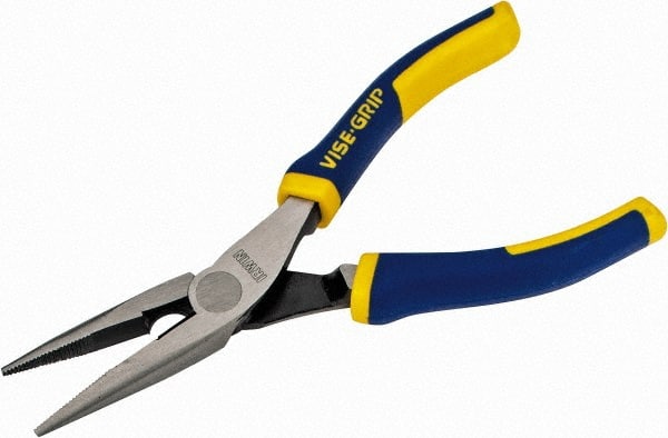 Long Nose Plier: 1-25/32" Jaw Length, Side Cutter