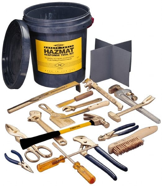 Combination Hand Tool Set: 17 Pc, Hazmat Response Tool Kit Set
