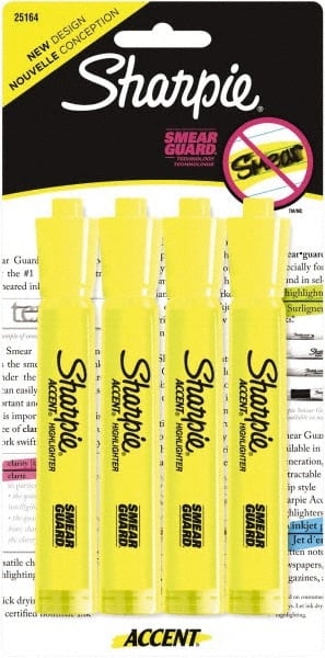 Sharpie - Highlighter Marker: Assorted Color, AP Non-Toxic, Chisel Point -  57311276 - MSC Industrial Supply