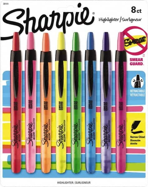 Highlighter Marker: Assorted Color, AP Non-Toxic, Chisel Point