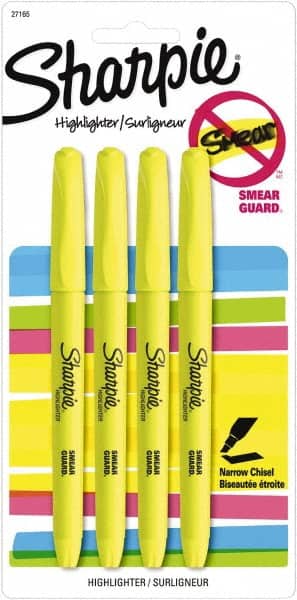  SHARPIE Accent Gel Highlightes, Fluorescent Yellow, 3
