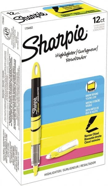Highlighter Marker: Fluorescent Yellow, AP Non-Toxic, Chisel Point