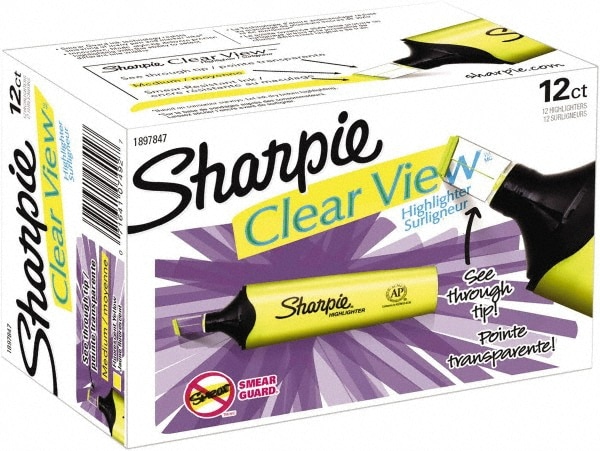 Sharpie - Highlighter Marker: Fluorescent Yellow, AP Non-Toxic, Chisel  Point - 57311243 - MSC Industrial Supply