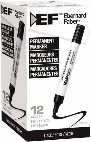 Berol Toughpoint Waterproof Chisel Point Permanent Marker Black TP8000