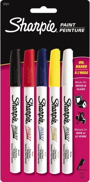 Sharpie 37371PP Paint Pen Marker: Assorted Color, Oil-Based, Fine Point 