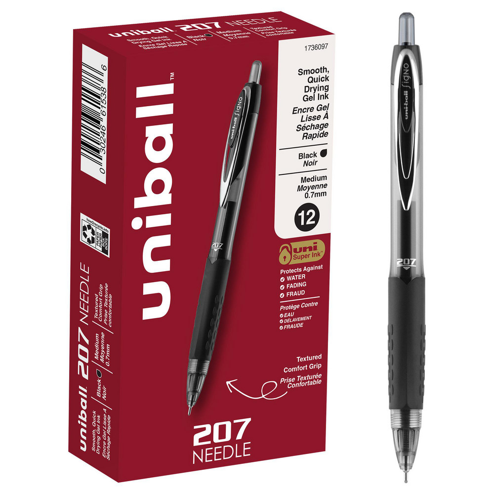 Retractable Pen: 0.7 mm Tip, Black Ink