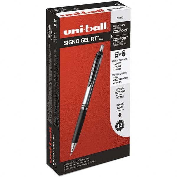 Retractable Pen: 0.7 mm Tip, Black Ink