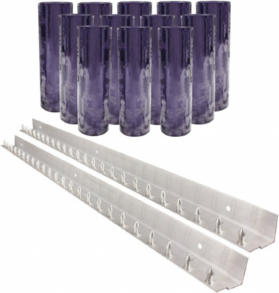Aleco 8 Door Width X 10 Door Height PVC Clear Smooth Strip Door Kit 
