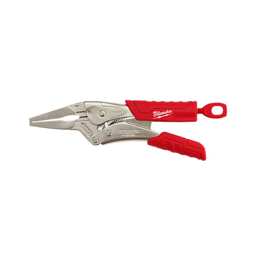 Locking Plier: 2.4'' Jaw Capacity, Long Nose Jaw - 1-Handed Handle