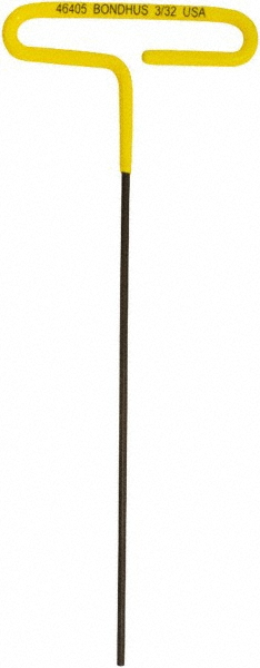Hex Key: 3/32" Hex, Hex End, T-Handle Cushion Grip