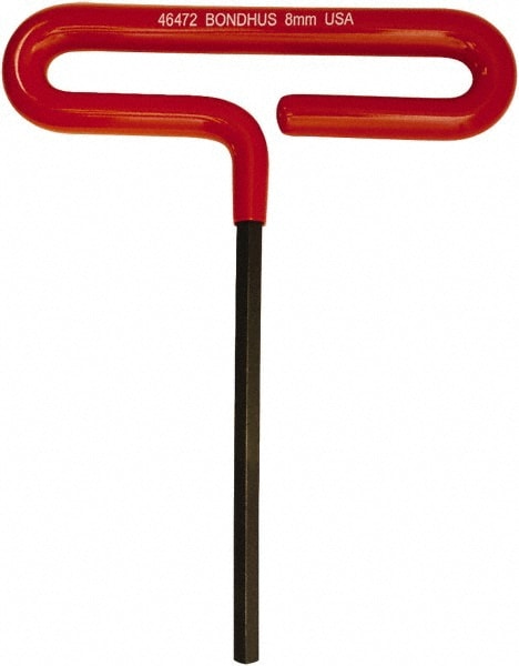 Hex Key: 8.00 mm Hex, Hex End, T-Handle Cushion Grip