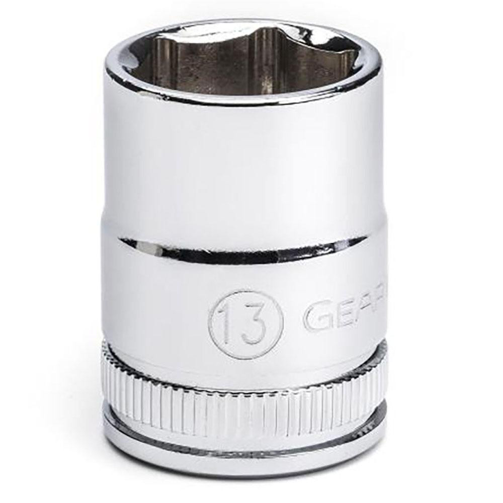 Standard  Hand Socket: 3/8" Drive, 13.00 mm Socket, 6-Point - Chrome-Plated Finish, Tether Capable