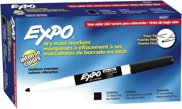 Black Low Odor Fine Tip Dry Erase Marker