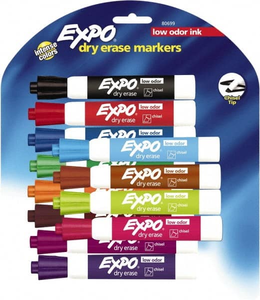 Expo Low-Odor Dry Erase Markers, Bullet Tip,Black, 24-Count 