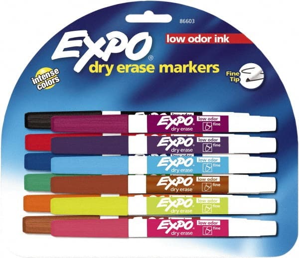 10 Colors Dry Erase Markers Low Odor Fine Whiteboard Markers Thin Box of 12 