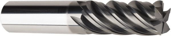 American Tool Service 771-6250 Square End Mill: 5/8" Dia, 5 Flutes, 1-1/2" LOC, Solid Carbide 