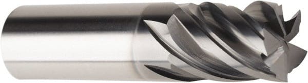 AlCrN COATED 3/8" 5 FLUTE CARBIDE END MILL SQUARE END