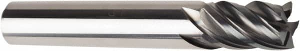 American Tool Service 520-2500 Square End Mill: 1/4" Dia, 5 Flutes, 1/2" LOC, Solid Carbide 