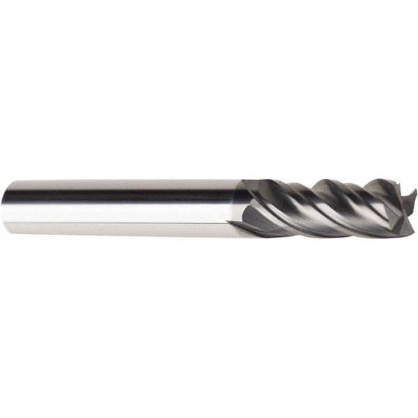 American Tool Service 621-2500 Square End Mill: 1/4" Dia, 4 Flutes, 1" LOC, Solid Carbide 