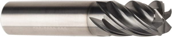 American Tool Service 540-3750-020 Corner Radius End Mill: 3/8" Dia, 5/8" LOC, 0.02" Radius, 5 Flutes, Solid Carbide 