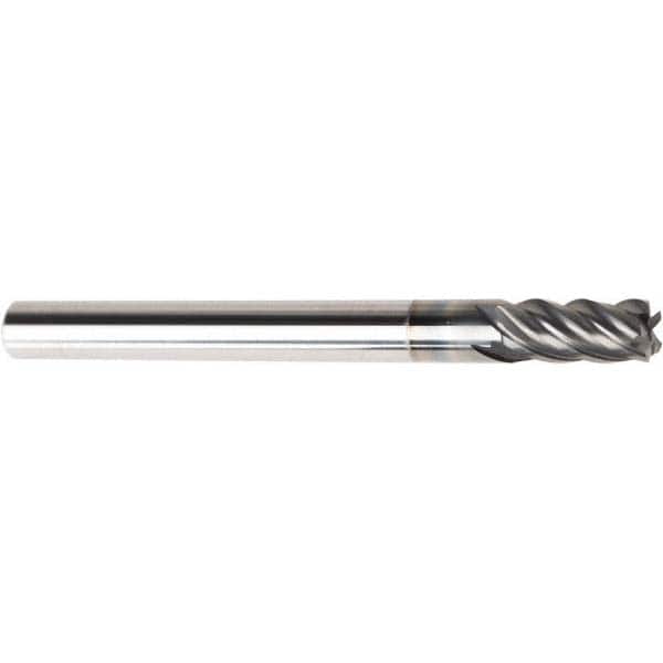 American Tool Service 500-1250-010 Corner Radius End Mill: 1/8" Dia, 1/4" LOC, 0.01" Radius, 5 Flutes, Solid Carbide 