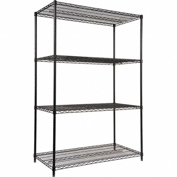 Starter Unit Wire Shelving: 1,000 lb Shelf Capacity, 4 Shelves