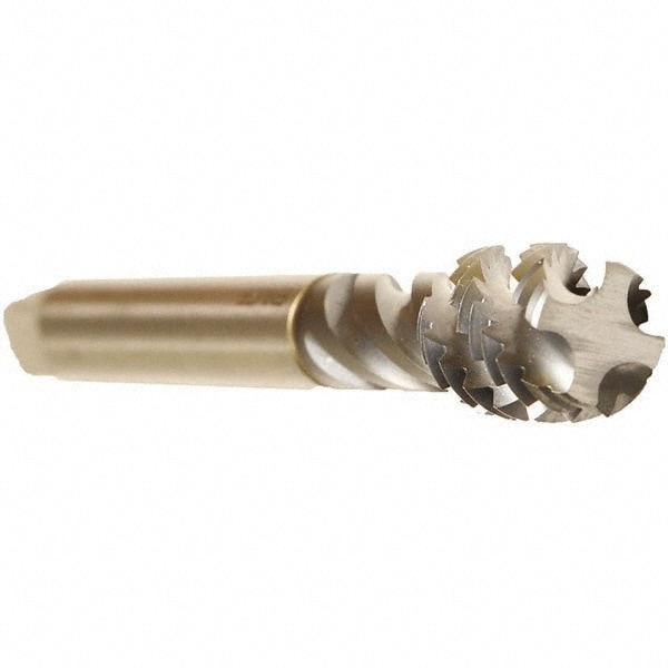 Emuge CU519400.5016 Spiral Flute Tap: 3/4-10, UNC, 4 Flute, Bottoming, 2B Class of Fit, Cobalt, TICN Finish Image