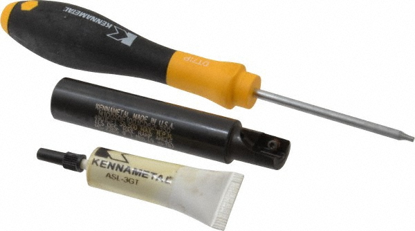 Kennametal 3742518 1/2" Cut Diam, 0.404" Max Depth, 5/8" Shank Diam, Cylindrical Shank, 3-1/2" OAL Indexable Square-Shoulder End Mill Image