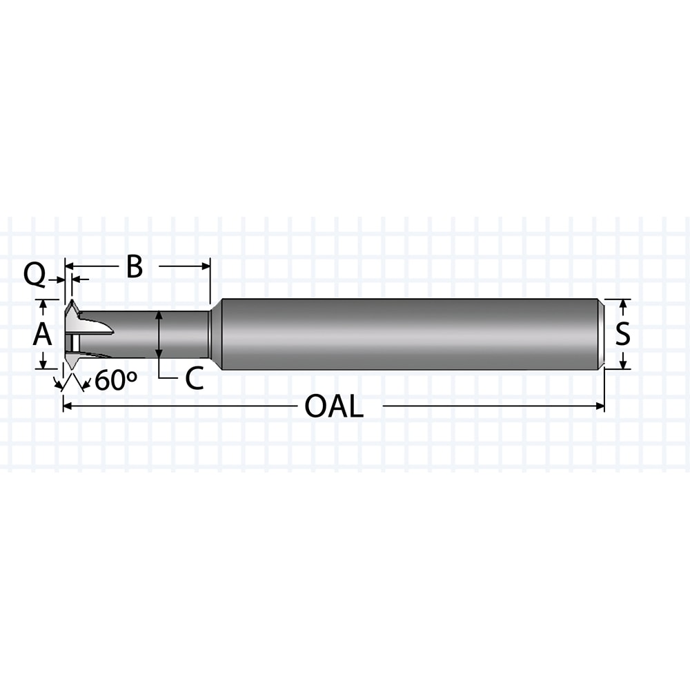 Micro 100 ITL-230600 Threading Tool - UN - Left Hand, 10-48 TPI, 10-48 Thread Size, .252" Min Bore Dia, .600" Max Bore Depth, .055" Proj, 5/16" Shank