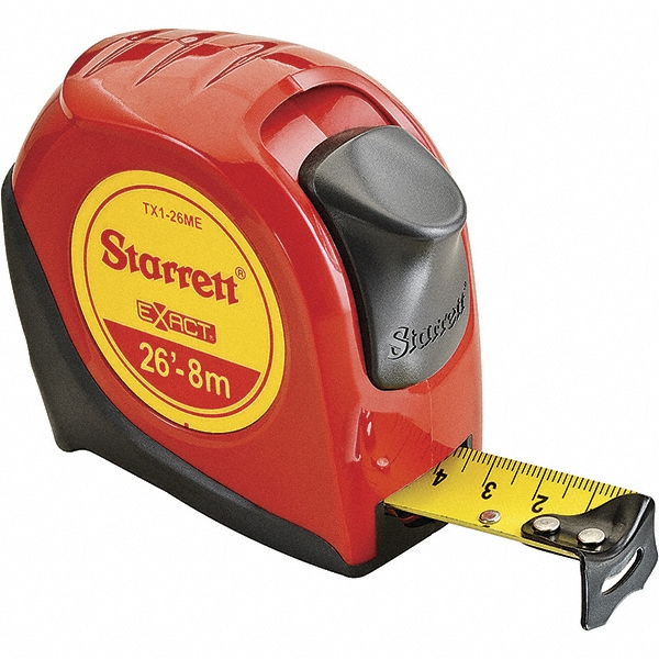 Starrett 26' x 1" Yellow Blade Tape Measure 57579435 MSC