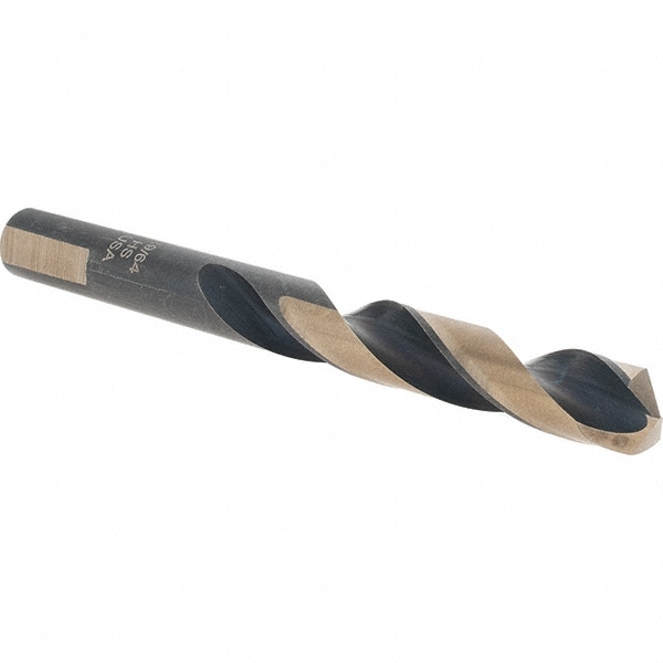 Mechanics Drill Bit: 29/64" Dia, 135 ° Point, High Speed Steel, Weldon Shank, Split Point