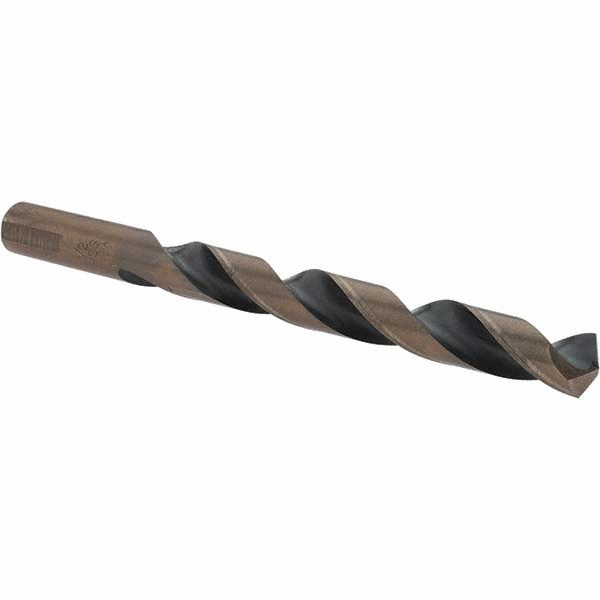 Jobber Length Drill Bit: 1/2" Dia, 135 °, High Speed Steel