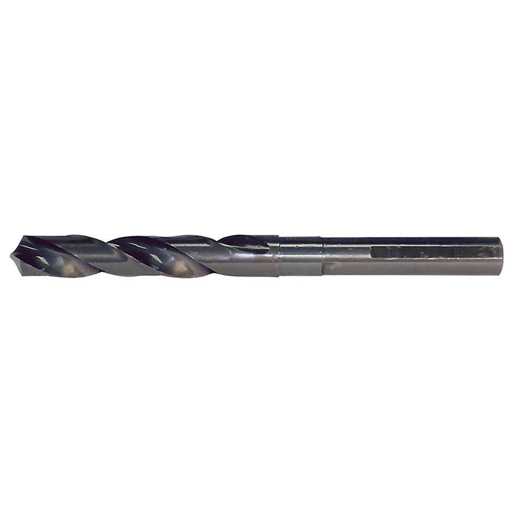 Cle-Force C68686 Reduced Shank Drill Bit: 11/16 Dia, 1/2 Shank Dia, 118 0, High Speed Steel 