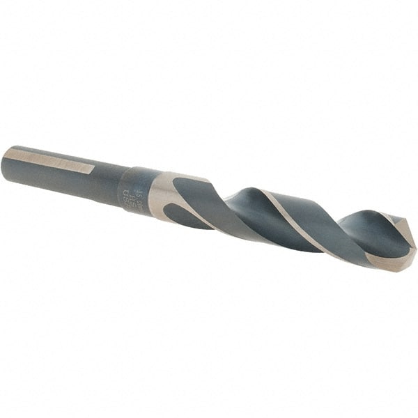 Cle-Line C21174 Reduced Shank Drill Bit: 0.5906 Dia, 1/2 Shank Dia, 118 0, High Speed Steel 