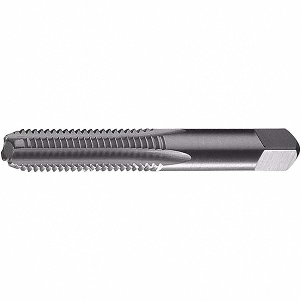 Straight Flute Tap: 5/16-18 UNC, 4 Flutes, Bottoming, Carbon Steel, Bright/Uncoated