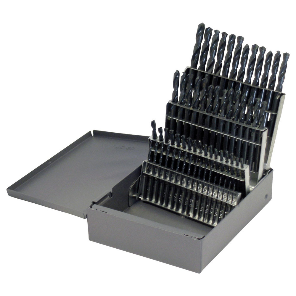 CleLine Drill Bit Set Screw Machine Length Drill Bits, 60 Pc, 0.04