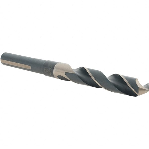 Cle-Line C21173 Reduced Shank Drill Bit: 0.5709 Dia, 1/2 Shank Dia, 118 0, High Speed Steel 